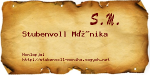 Stubenvoll Mónika névjegykártya